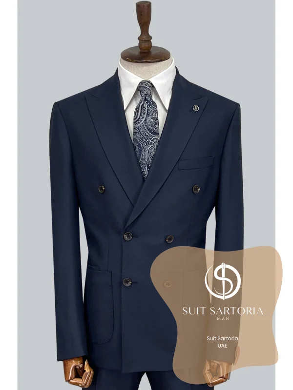 Suit Sartoria Wool Navy Blue Suit