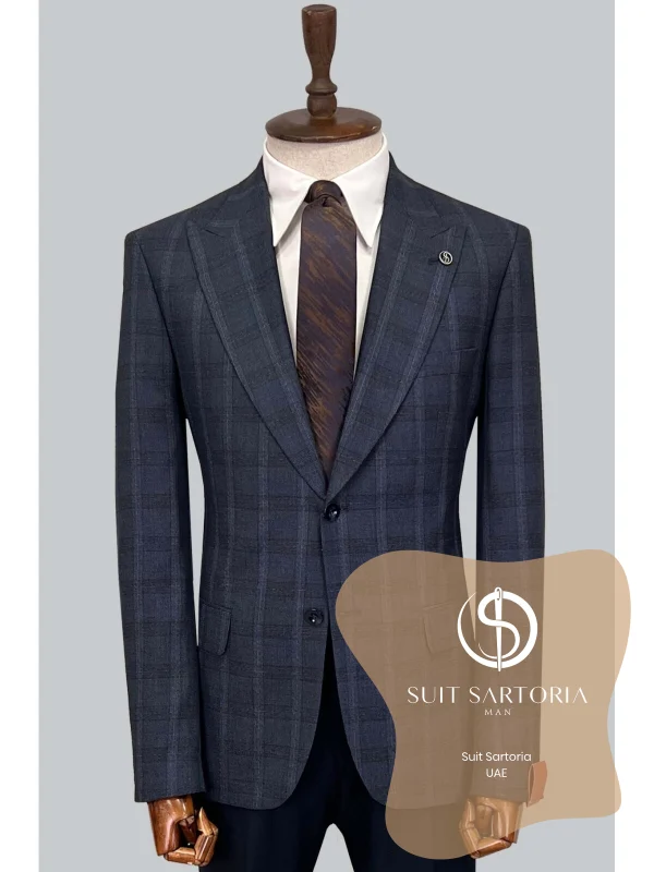 Suit Sartoria Wool Navy Blue Suit